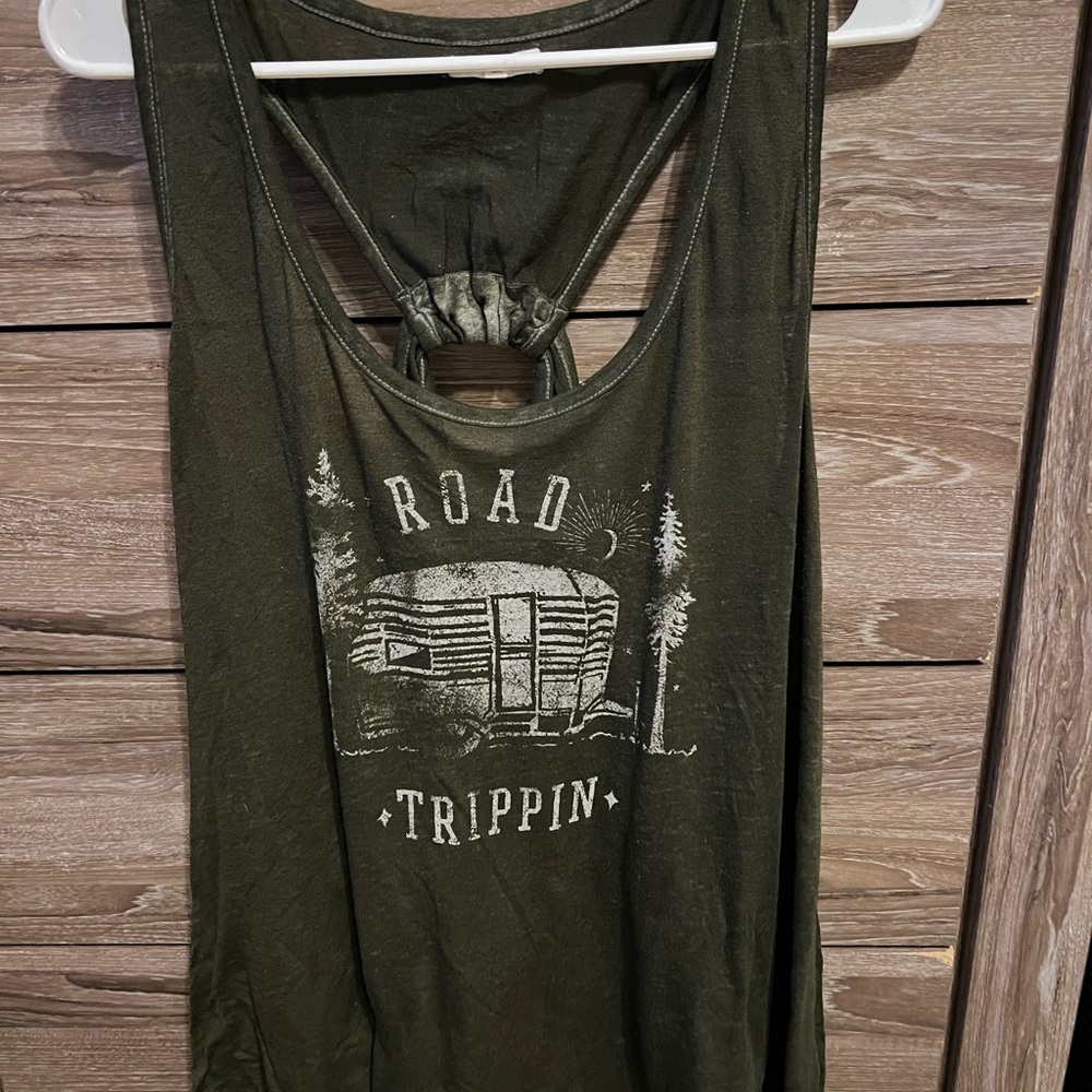 Maurices Forest Green Graphic Tank Top